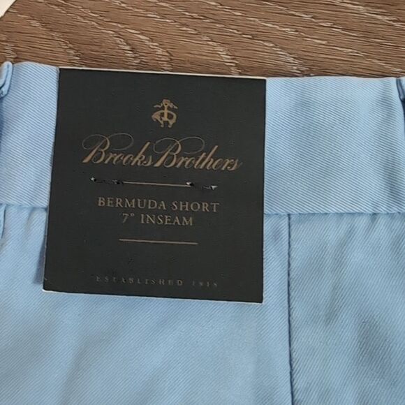 BROOKS Brothers 7" Inseam Light Blue Bermuda Short Size 35 NWT - Picture 6 of 9